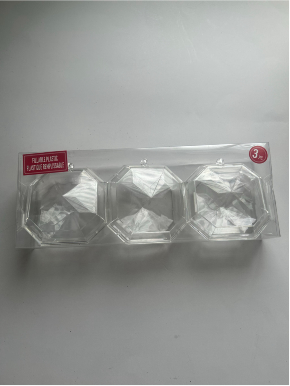 NEW Make Market Clear Plastic Fillable Ornament Set